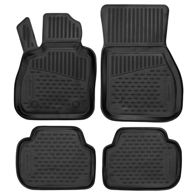 3D Element Gummi Fußmatten für MINI CluBman (F54), 2015->, 4er Set EU Schwarz
