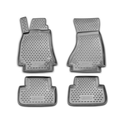 3D Element Gummi Fußmatten für Audi A4 B8 Schwarz