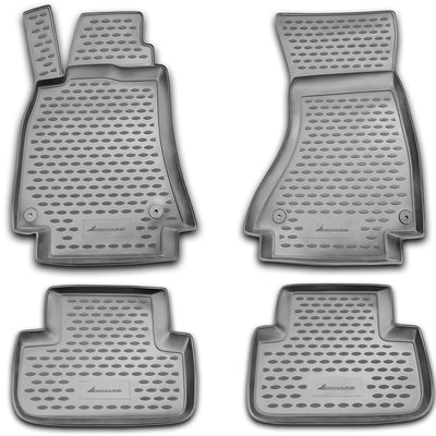 3D Element Gummi Fußmatten für Audi A4 B8 Schwarz