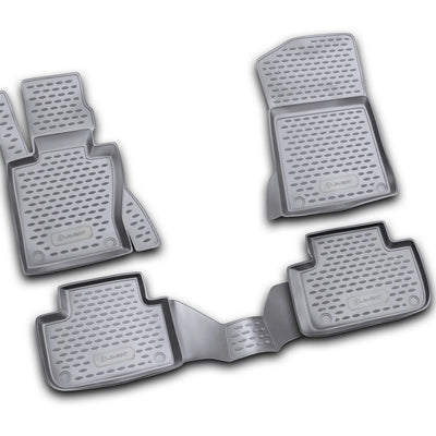 Element Gummi Fußmatten für BMW X3 (E83), 2004-2010 , 4er Set Schwarz