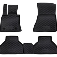 3D Element Gummi Fußmatten für BMW X5 E70, 2007-2013, 4er Set Schwarz