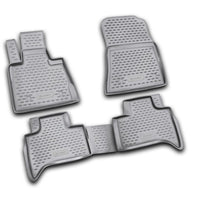 3D Element Gummi Fußmatten für BMW X5, 2000-2006,4er Set Schwarz