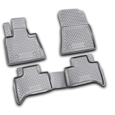 3D Element Gummi Fußmatten für BMW X5, 2000-2006,4er Set Schwarz