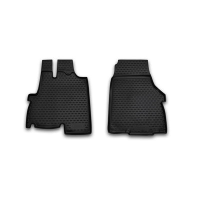 3D Element Gummi Fußmatten für FIAT Ducato, 2012->, 2-er Set Schwarz