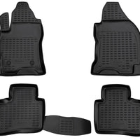 3D Element Gummi Fußmatten für FORD Mondeo 11/2000-05/2007, 4er Set Schwarz