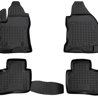 3D Element Gummi Fußmatten für FORD Mondeo 11/2000-05/2007, 4er Set Schwarz