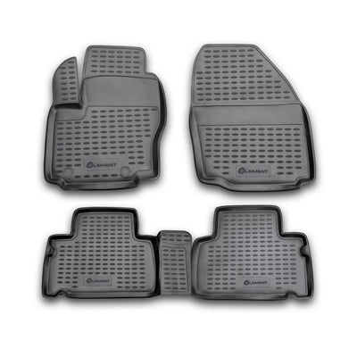 3D  Element Gummi Fußmatten für FORD S-MAX, 2006->,(FN), 4er Set Schwarz