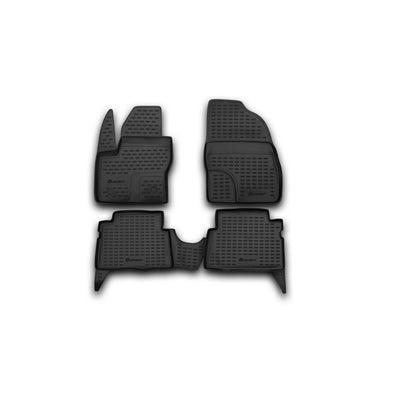 3D Element Gummi Fußmatten für FORD C-MAX, 08/2012-2019 (RN) 4er Set Schwarz