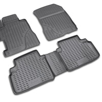 3D Element Gummi Fußmatten für HONDA Civic 4D, 2006-2011, 4er Set Schwarz