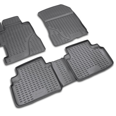 3D Element Gummi Fußmatten für HONDA Civic 4D, 2006-2011, 4er Set Schwarz