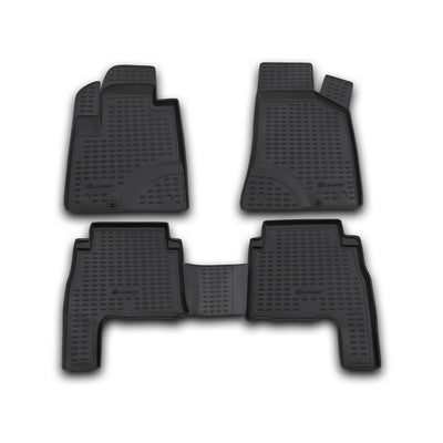3D Element Gummi Fußmatten für HYUNDAI Santa Fe 2006-2010, 4er Set Schwarz