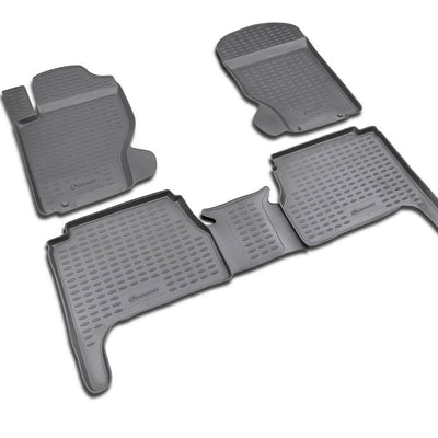 3D Element Gummi Fußmatten für KIA Sorento, 2003-2009, 4er Set Schwarz