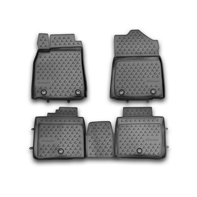 3D Element Gummi Fußmatten für LEXUS ES 250/350, 300h, 2012->, 4er Set Schwarz