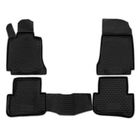 3D Element Gummi Fußmatten für Mercedes C-Class W204 Schwarz