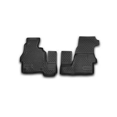 3D Element Gummi Fußmatten für Mercedes-Benz Sprinter Classic, 2013-> 2 Set Schwarz