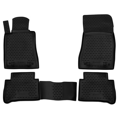 3D Element Gummi Fußmatten für Mercedes-Benz E-Class W211 Schwarz