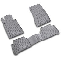 3D Element Gummi Fußmatten für Mercedes-Benz E-Class W211 Schwarz
