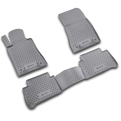 3D Element Gummi Fußmatten für Mercedes-Benz E-Class W211 Schwarz