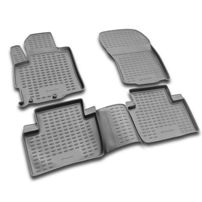 3D Element Gummi Fußmatten für Mitsubishi Outlander Schwarz