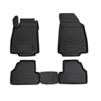 3D Element Gummi Fußmatten für OPEL Mokka, 2012->, 4er Set Schwarz