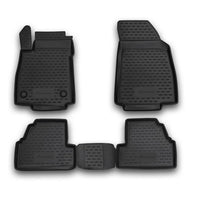 3D Element Gummi Fußmatten für OPEL Mokka, 2012->, 4er Set Schwarz