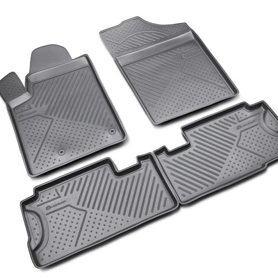 3D Element Gummi Fußmatten für PEUGEOT Partner, 2008->, 4er Set Schwarz