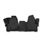 3D Element Gummi Fußmatten für FORD Tourneo Custom/ Transit Custom, (1+2 Sitzer), 2013-2017, 2-er Set Schwarz