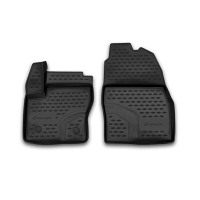 3D Element Gummi Fußmatten für FORD Transit/Tourneo Connect, 2013->, 2-er Set Schwarz