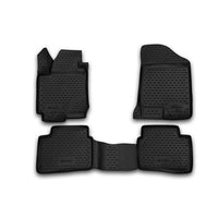3D Element Gummi Fußmatten für KIA Cee'd, 2007-2012 4er Set Schwarz