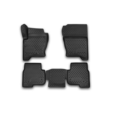 3D Element Gummi Fußmatten für LAND ROVER Discovery 4, 2014->, 4er Set Schwarz