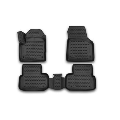 3D Element Gummi Fußmatten für LAND ROVER Discovery Sport, 2014-2019, 4 Set Schwarz