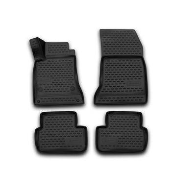3D Element Gummi Fußmatten für Mercedes B-Klasse W246 Schwarz