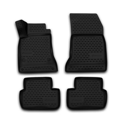 3D Element Gummi Fußmatten für Mercedes A-Klasse W176 Schwarz