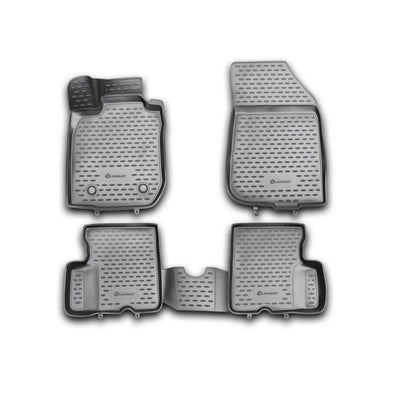 3D Element Gummi Fußmatten für RENAULT Duster 2WD, 2011-2015, 4er Set Schwarz