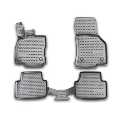 3D Element Gummi Fußmatten für SKODA Octavia (III(A7), IIIp(A7), IV(A8)), 2013-2019, 2020->, 4er Set Schwarz