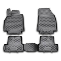 3D Element Gummi Fußmatten für Renault Megane III Schwarz