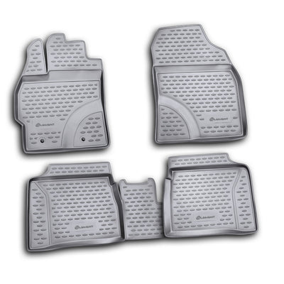 3D Element Gummi Fußmatten für TOYOTA Prius, 2009-2015, 4er Set Schwarz