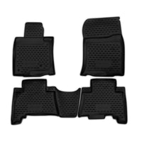 3D Element Gummi Fußmatten für TOYOTA Land Cruiser Prado short, 5-Sitzer, 12/2009-2013, 4er Set Schwarz