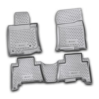3D Element Gummi Fußmatten für TOYOTA Land Cruiser Prado short, 5-Sitzer, 12/2009-2013, 4er Set Schwarz