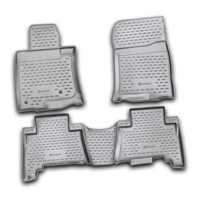 3D Element Gummi Fußmatten für TOYOTA Land Cruiser Prado short, 5-Sitzer, 12/2009-2013, 4er Set Schwarz
