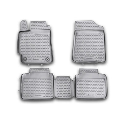 3D Element Gummi Fußmatten für TOYOTA Camry, 2011-2014, 2014->, 2.5L /3.5L, 4er Set Schwarz