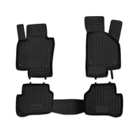 3D Element Gummi Fußmatten für VOLKSWAGEN Passat B6 09/2005->, 4er Set Schwarz
