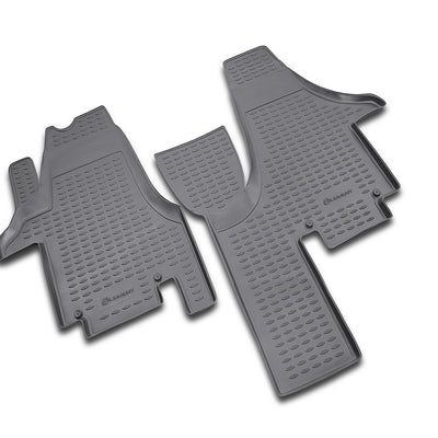 3D Element Gummi Fußmatten für VW Multivan 2004-2015, 2-er Set Schwarz