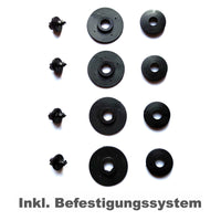 Gummi Fußmatten für Skoda Enyaq iV / VW ID.4 ID.5 Schwarz / Matte mit Verbindungsstück