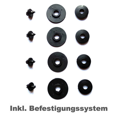 Gummi Fußmatten für Skoda Enyaq iV / VW ID.4 ID.5 Schwarz / Matte mit Verbindungsstück
