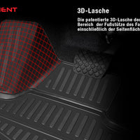 2D Element Gummi Fußmatten für LEXUS LX, 2015->, 4er Set (TPE, high durability) Schwarz