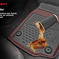 3D  Element Gummi Fußmatten für FORD S-MAX, 2006->,(FN), 4er Set Schwarz