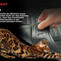 3D Element Gummi Fußmatten für  for SEAT IBIZA 2017-, 4 Set Schwarz