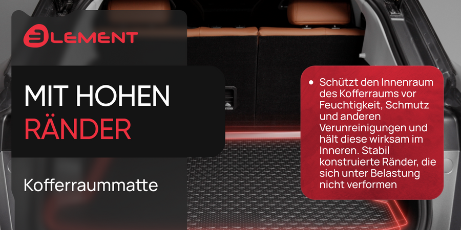 3D Element Kofferraumwanne für  VOLKSWAGEN Touareg I, 2003-2010, SUV Schwarz