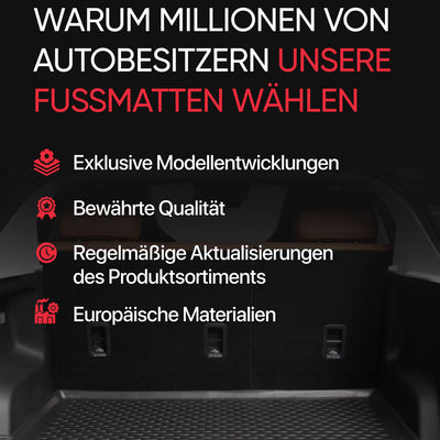 3D Element Kofferraumwanne für  OPEL Zafira, 2012->, Minivan (geteilte Rückbank ) Schwarz